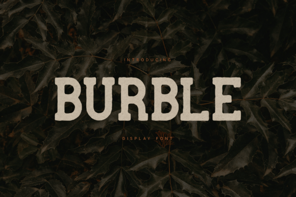 Burble: A Vintage Slab Font for Modern Branding