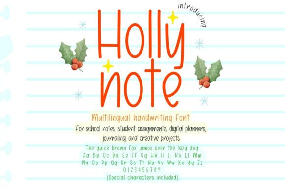 Holly Note: A Cozy Handwritten Font for Modern Design