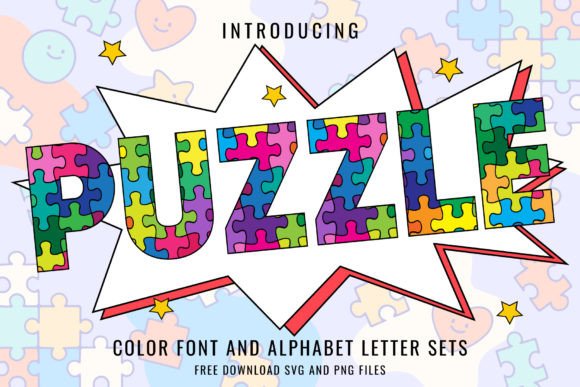 Puzzle: A Playful Color Font for Creative Design