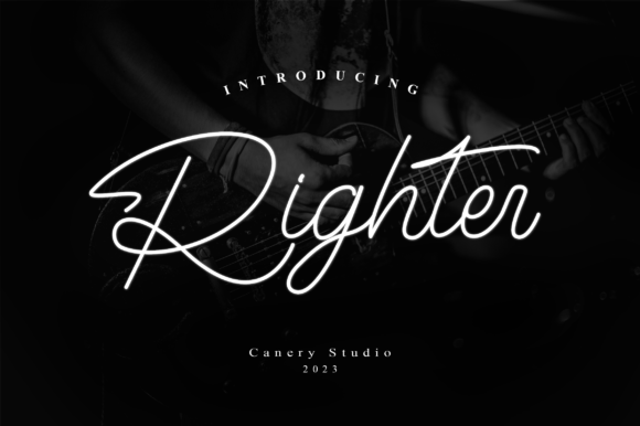 Righter: The Monoline Font for Modern Neon & Signature Designs