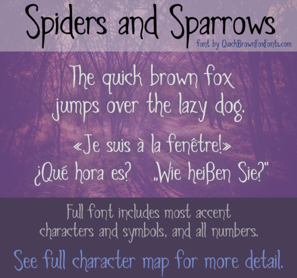 Spiders and Sparrows: Gothic Font for Edgy Design